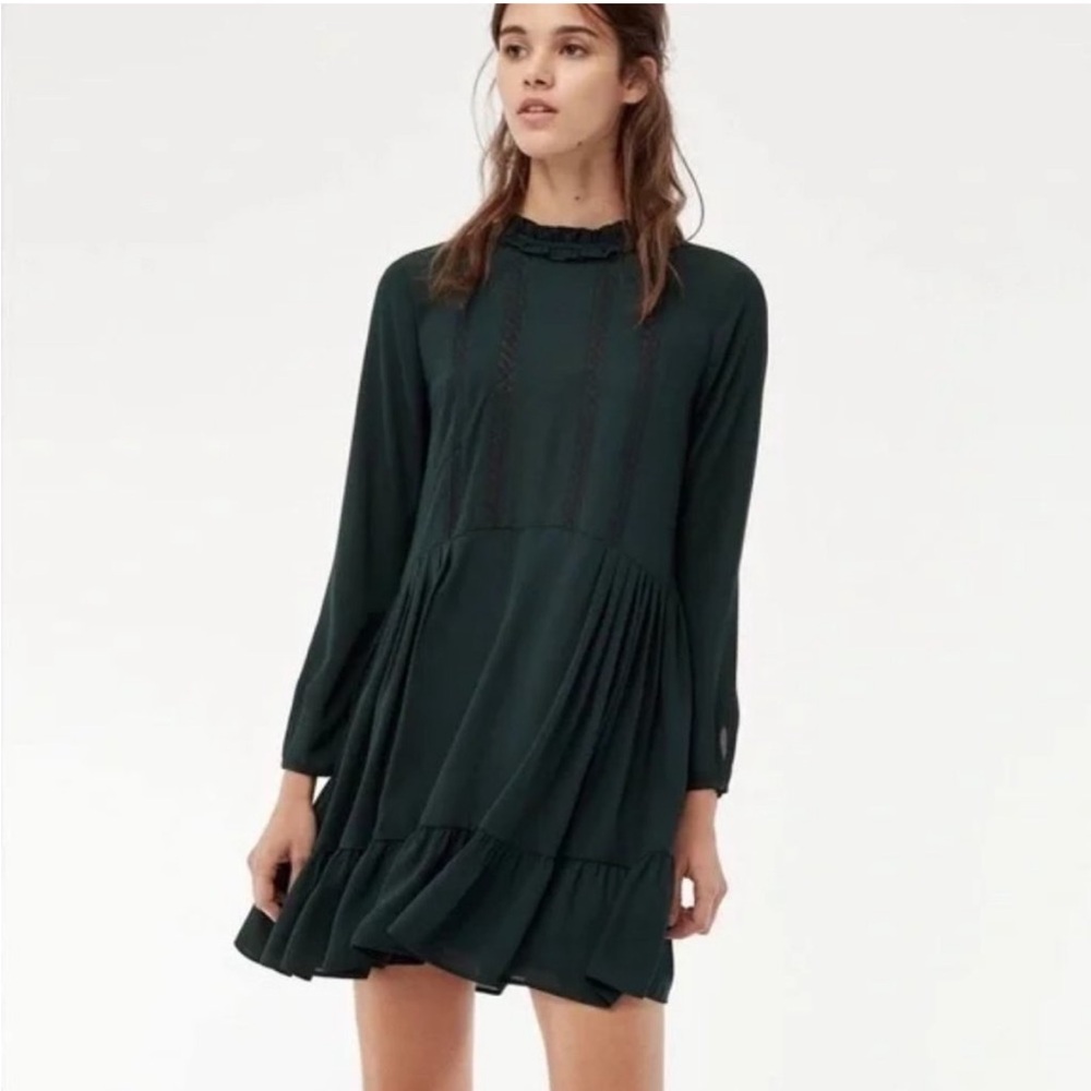 Sunday Best Raleigh Long Sleeve Ruffled Lace Dress Size S